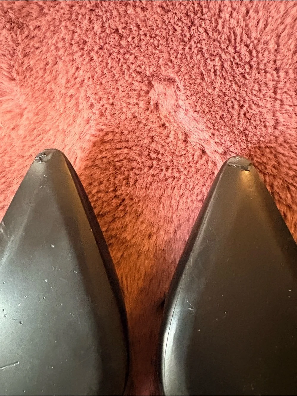 Coach Black Pointed-Toe Mules with Red Cherry Details